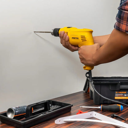 Rotomartillo PRETUL 1/2 Pulgada 550W - Taladro Percutor Profesional para Concreto Madera Meta