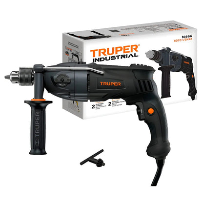 Rotomartillo TRUPER INDUSTRIAL 1/2" 1200W - Taladro Percutor Profesional con Doble Velocidad y Control de Profundidad