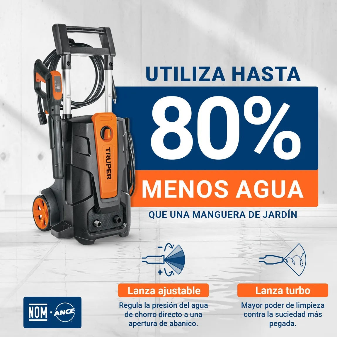 Hidrolavadora eléctrica 2000 PSI, Truper