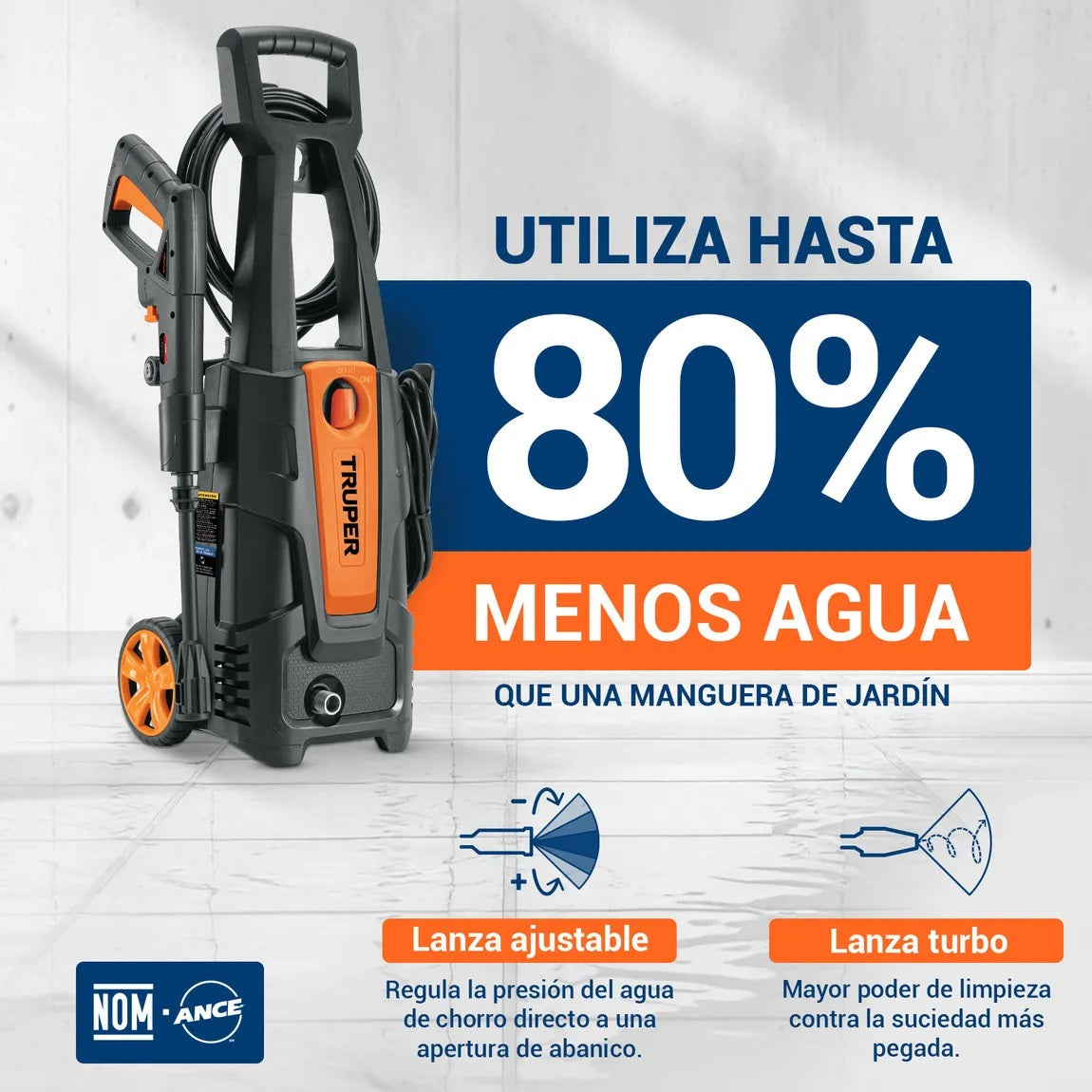 Hidrolavadora eléctrica 1800 PSI, Truper