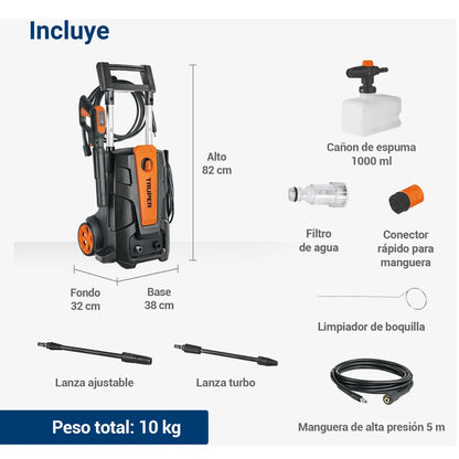 Hidrolavadora eléctrica 2000 PSI, Truper
