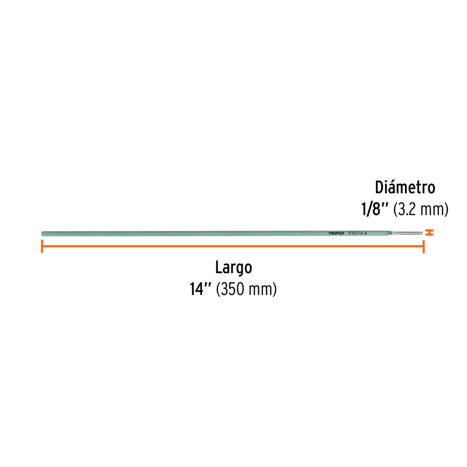 Electrodos 6013 1/8 Pulgada Truper 1kg - Soldadura Profesional Acero Suave CA/CD - Herrería y Estructuras Ligeras