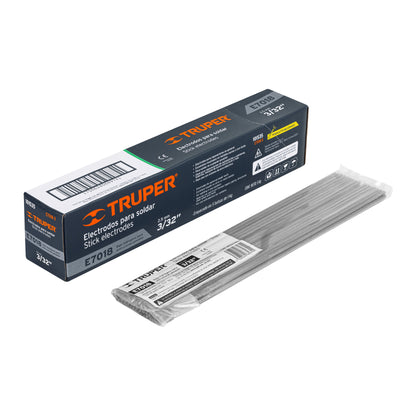 Electrodos de Soldadura 7018 3/32" Truper 1kg - Bajo Hidrógeno para Estructuras Pesadas, Acero Suave CA/CD Sin Porosidad - Ideal para Construcción Industrial y Puentes