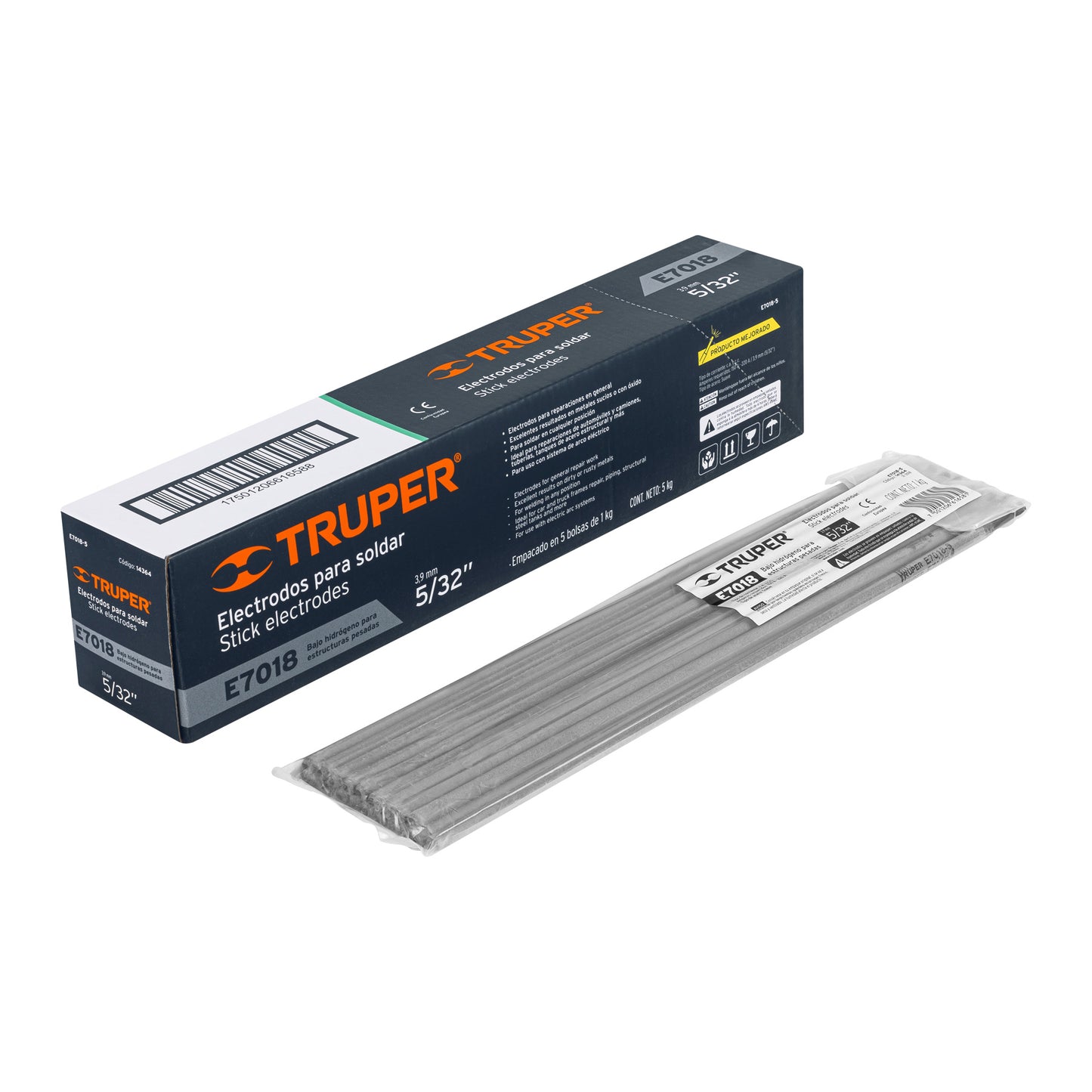 Electrodos de Soldadura 7018 5/32 Truper E7018-5 - Soldadura Profesional Estructuras Pesadas Sin Porosidad - 1kg Bajo Hidrógeno