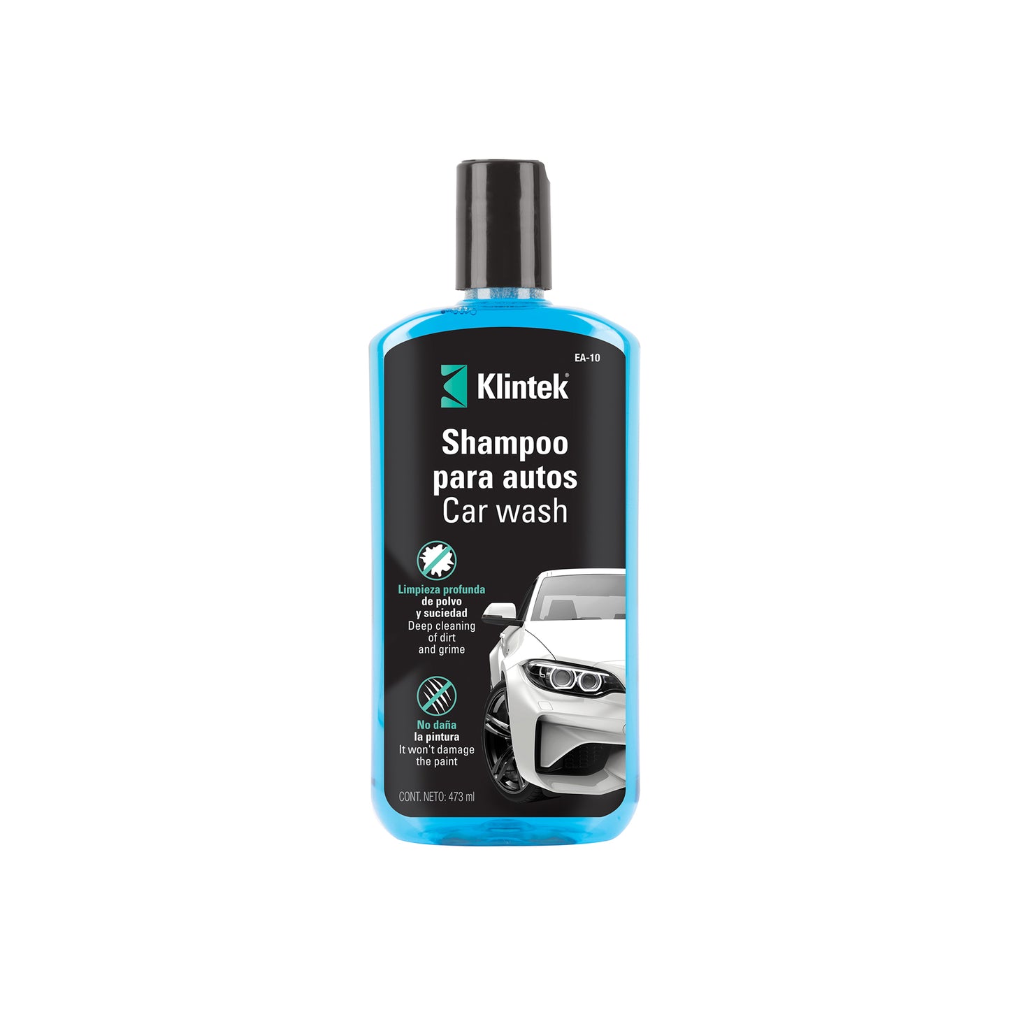 Shampoo Automotriz KLINTEK EA-10 473ml - Limpieza Profunda para Carrocerías de Autos y Camiones - Fórmula Concentrada Biodegradable