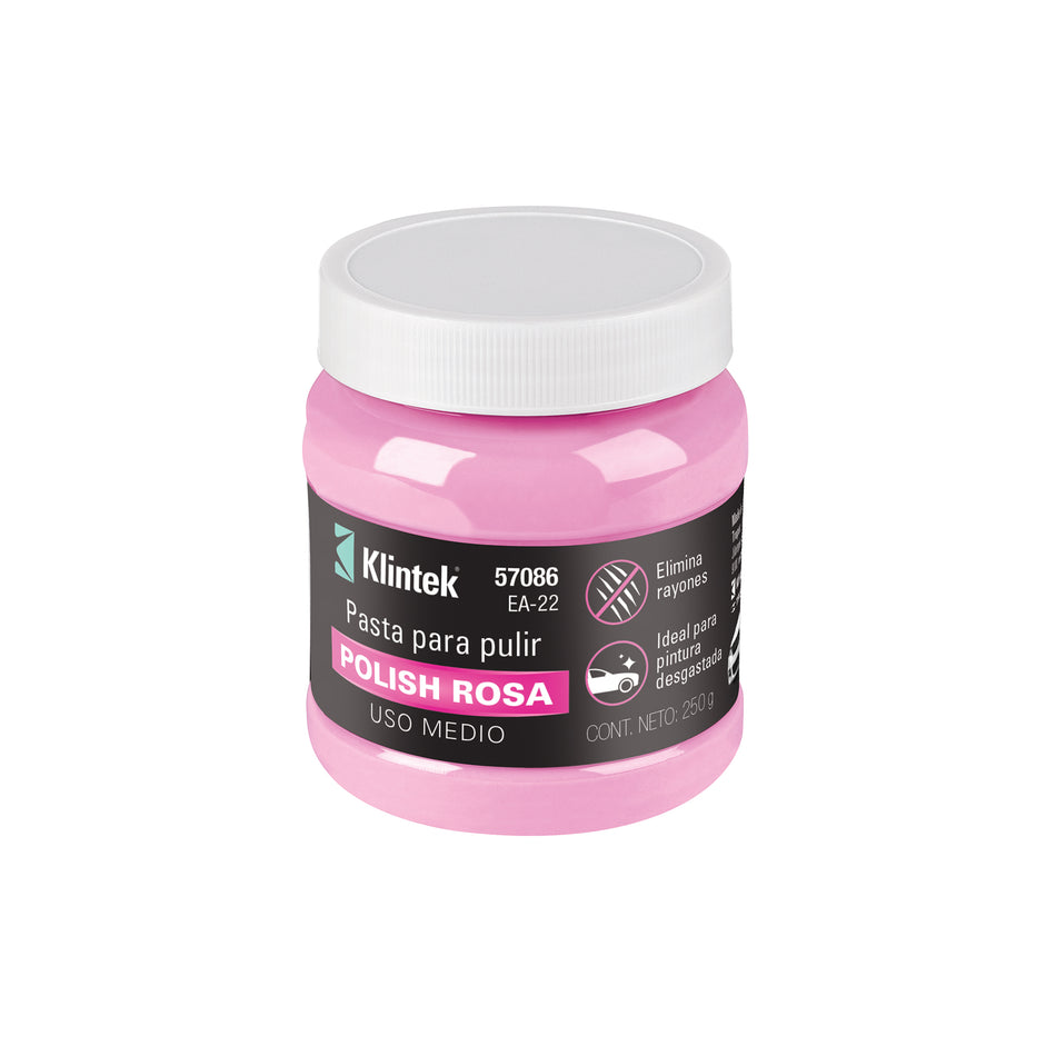 Polish Rosa en Pasta KLINTEK EA-22 - Elimina Rayones y Restaura Pintura Desgastada para Auto 250g Grano Medio