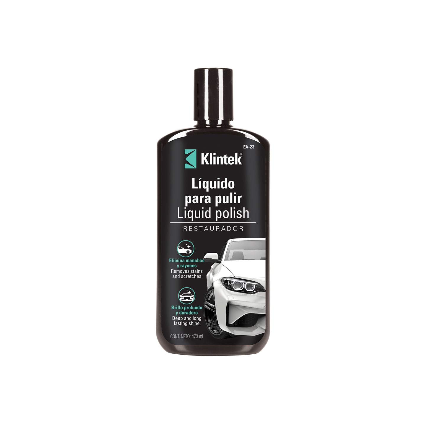 Polish Líquido Automotriz KLINTEK EA-23 473ml - Restaura Pintura Quemada, Elimina Rayones y Manchas, Brillo Profundo Duradero para Auto
