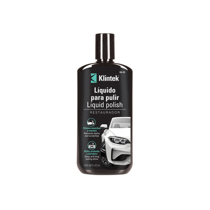 Polish Líquido Automotriz KLINTEK EA-23 473ml - Restaura Pintura Quemada, Elimina Rayones y Manchas, Brillo Profundo Duradero para Auto