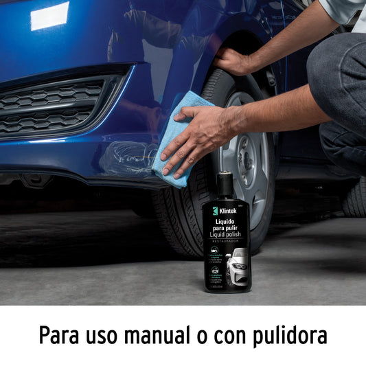 Polish Líquido Automotriz KLINTEK EA-23 473ml - Restaura Pintura Quemada, Elimina Rayones y Manchas, Brillo Profundo Duradero para Auto