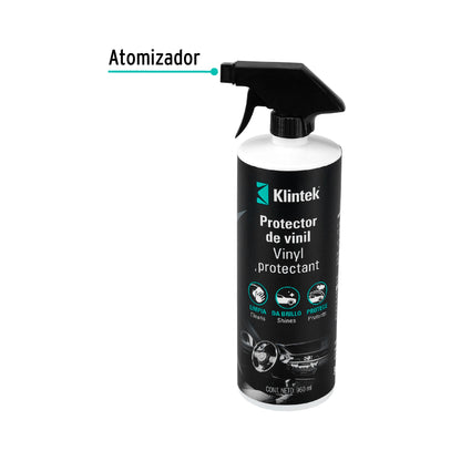 Protector de Vinil KLINTEK EA-52 - Limpiador y Abrillantador UV para Tableros, Plásticos y Neumáticos 960ml