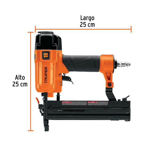 Engrapadora Neumática TRUPER ENNE-120 Calibre 18 Profesional - Solución Rápida para Tapicería, Carpintería y Construcción
