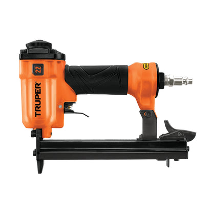 Engrapadora Neumática TRUPER ENNE-70 Calibre 22 - Grapas 1/4 a 5/8 Pulgadas - Herramienta Profesional para Tapicería, Carpintería y Construcción - 75-110 PSI
