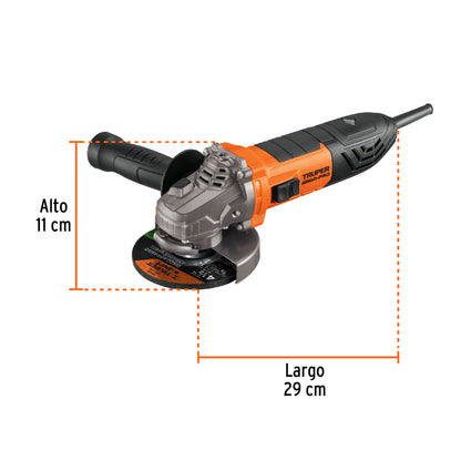 Esmeriladora Angular 4-1/2" 750W TRUPER ERGO PRO ERGO-4570 - Motor Balero Bolas Mango Ajustable