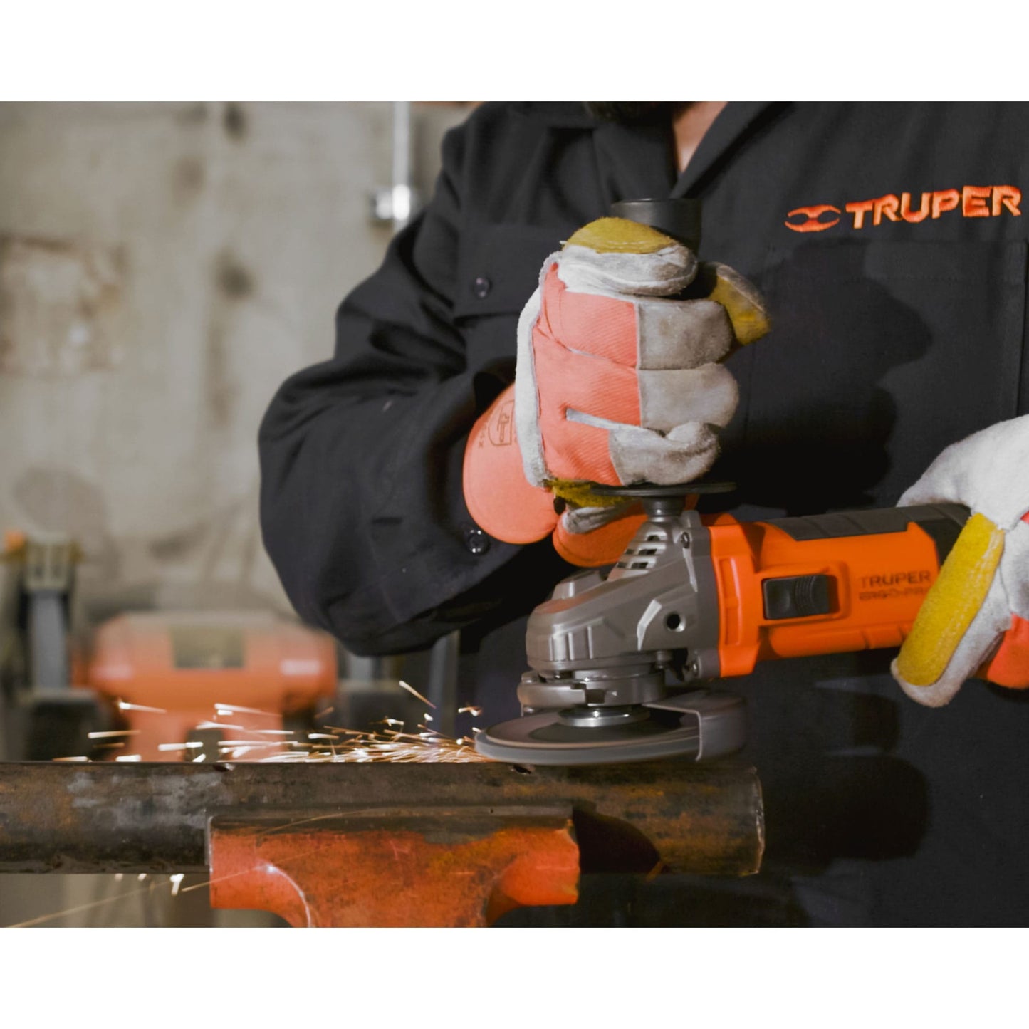 Esmeriladora Angular 4-1/2" 850W TRUPER ERGO PRO - Motor Balero Bolas Mango Ajustable