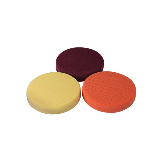 Juego de 3 esponjas para pulir de 7" hook and loop, TRUPER