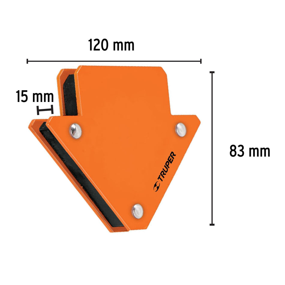 Escuadra magnética 3" para soldar, capacidad 11 kg, Truper