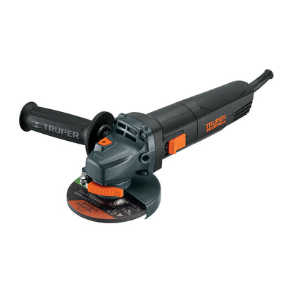 Esmeriladora Angular 4-1/2" 850W TRUPER INDUSTRIAL - Corta y Esmerila Acero, Ladrillo y Piedra con Motor de Alta Durabilidad y Mango Ergonómico Antiderrapante"