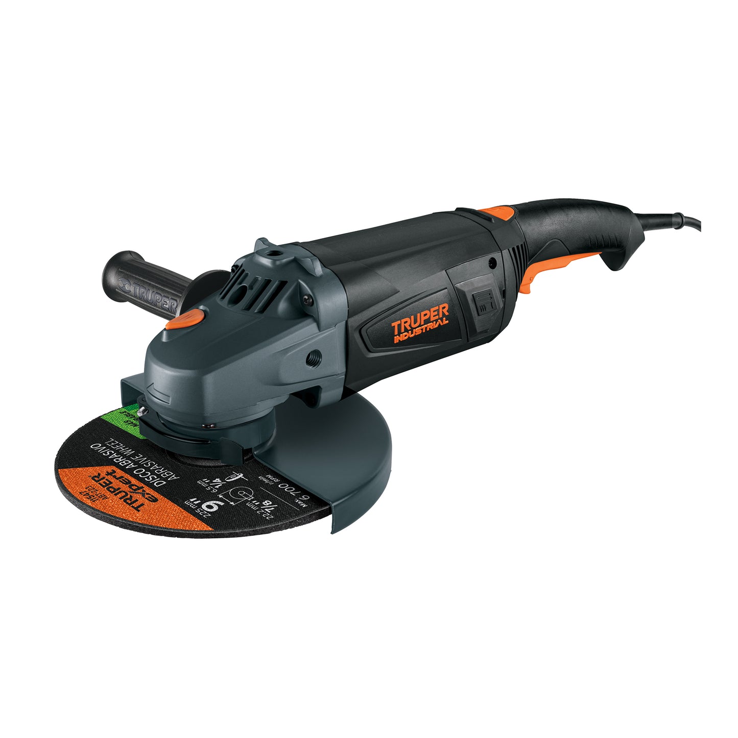 Esmeriladora Angular 9 Pulgadas 2350W TRUPER INDUSTRIAL ESMA-9N2 - Motor Potente con Baleros de Bolas y Mango Ergonómico