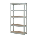 Estante Metálico PRETUL 5 Repisas MDF 35kg - Organizador Industrial Galvanizado Sin Tornillos 150x30x75cm - Solución Profesional para Optimizar Espacios de Almacenamiento