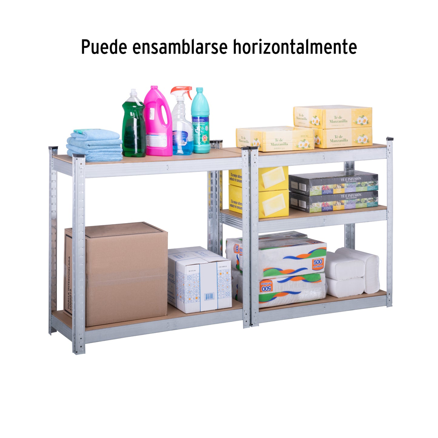 Estante Metálico PRETUL 5 Repisas MDF 35kg - Organizador Industrial Galvanizado Sin Tornillos 150x30x75cm - Solución Profesional para Optimizar Espacios de Almacenamiento