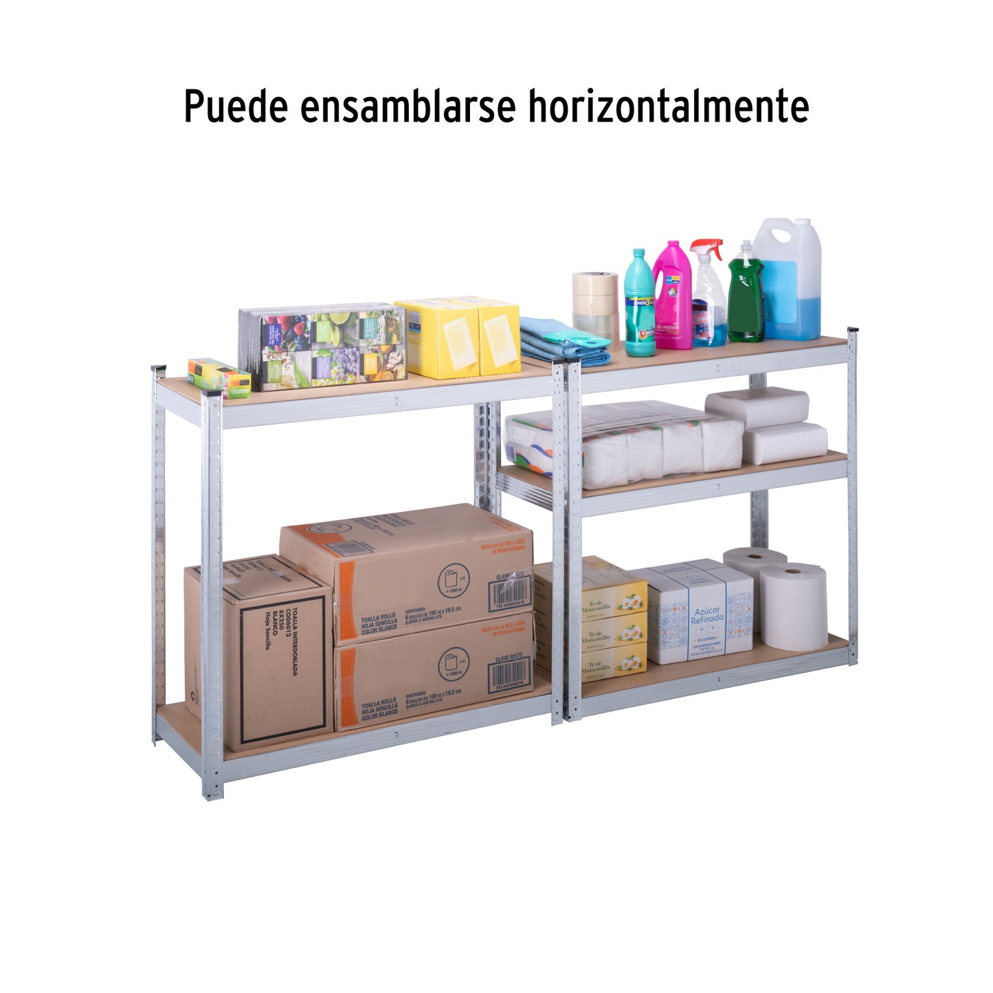 Estante Metálico Industrial PRETUL 5 Repisas MDF 35kg - Solución Profesional de Almacenamiento y Organización 180x40x90cm Sin Tornillos