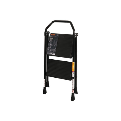 Escalera Tubular Plegable 2 Peldaños Truper ESTU-2 - Antiderrapante con Barandal Ergonómico para Trabajos en Altura Seguros y Cómodos