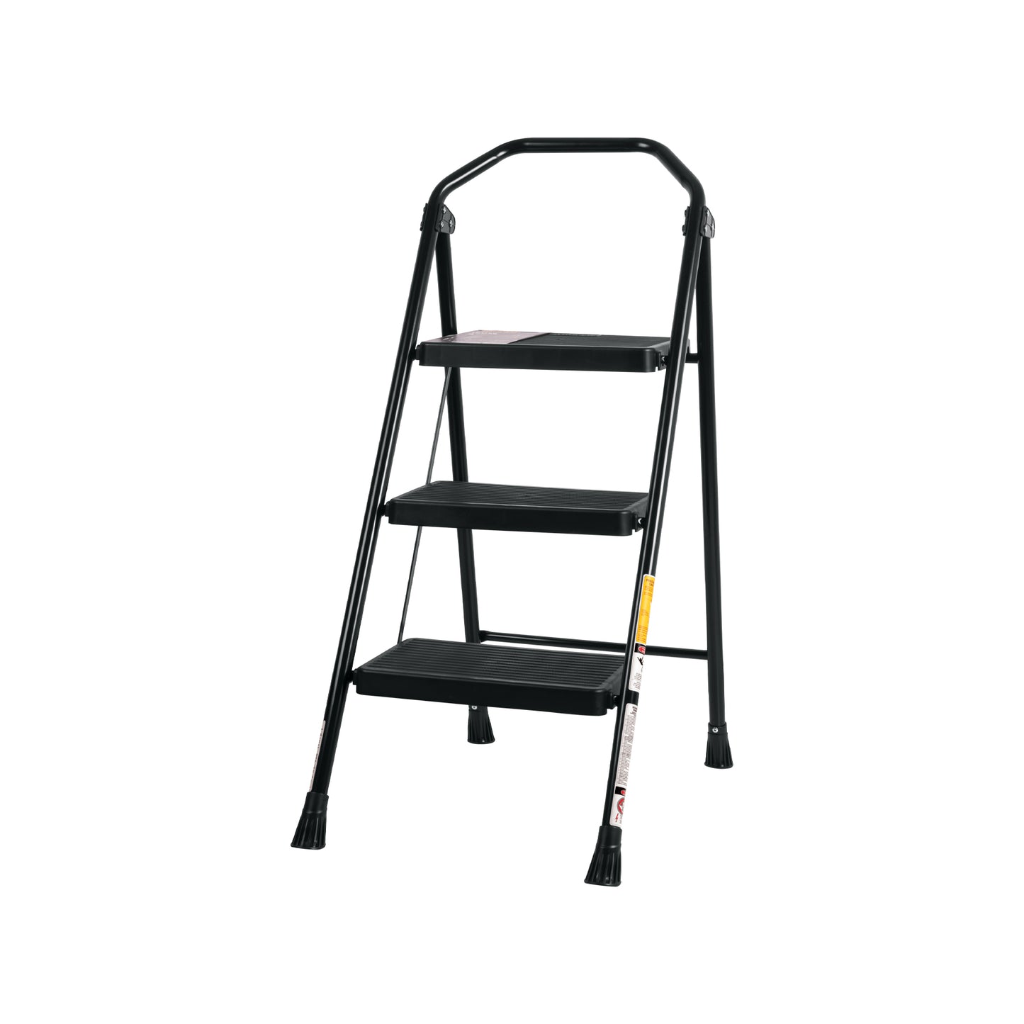 Escalera Tubular Plegable TRUPER 3 Peldaños Antiderrapantes - Solución Compacta para Trabajos en Altura Seguros - Acero Resistente con Barandal Ergonómico