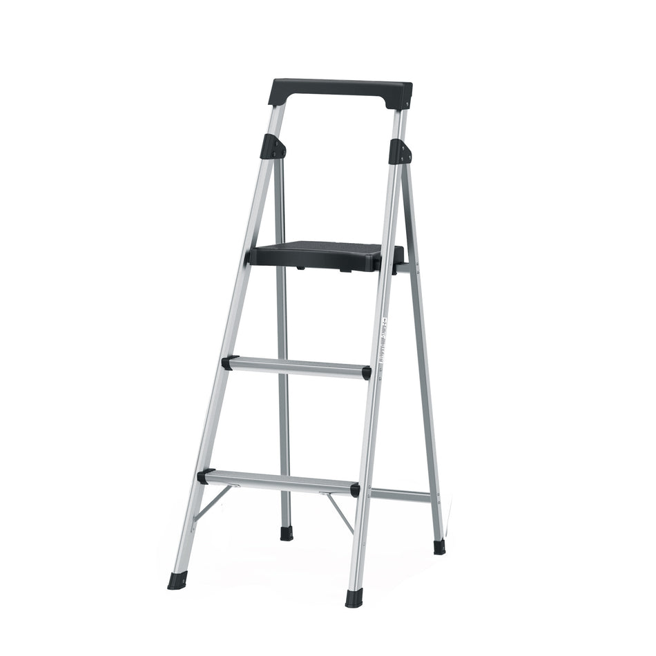 Escalera Tubular Plegable Truper 3 Peldaños Aluminio Antiderrapante - Solución Segura para Trabajos en Altura hasta 1.68m - ESTU-3A
