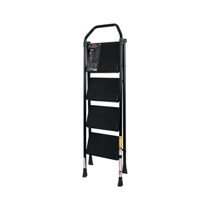 Escalera Tubular Plegable Truper 4 Peldaños Antiderrapantes - Solución Segura para Trabajos en Altura - Fácil Almacenamiento y Transporte - ESTU-4