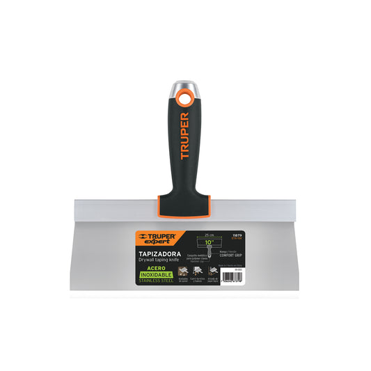 Espátula Tapizadora 10 Pulgadas Acero Inoxidable ETA-10X Truper Expert - Herramienta Profesional Anti-Corrosión para Tapicería y Acabados Perfectos