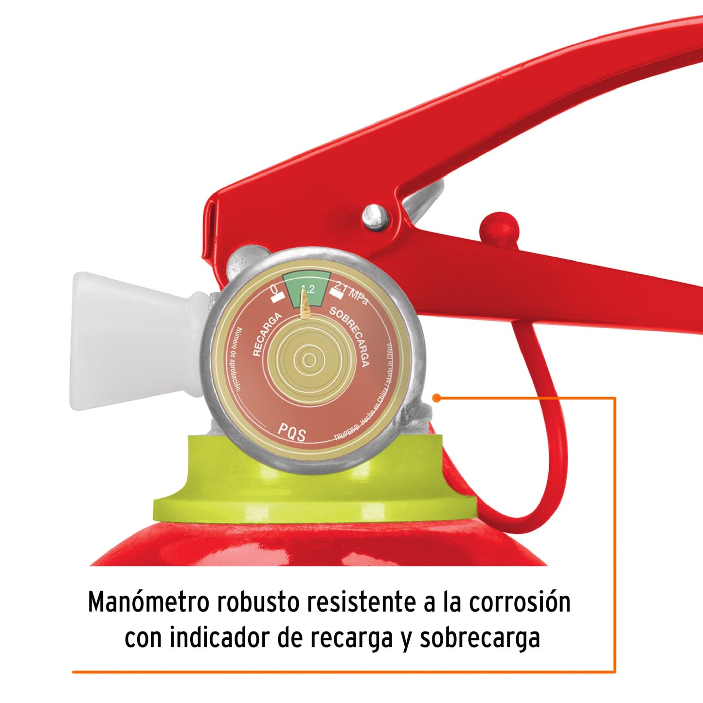Extintor Portátil TRUPER 0.5 kg Polvo Tipo ABC Recargable