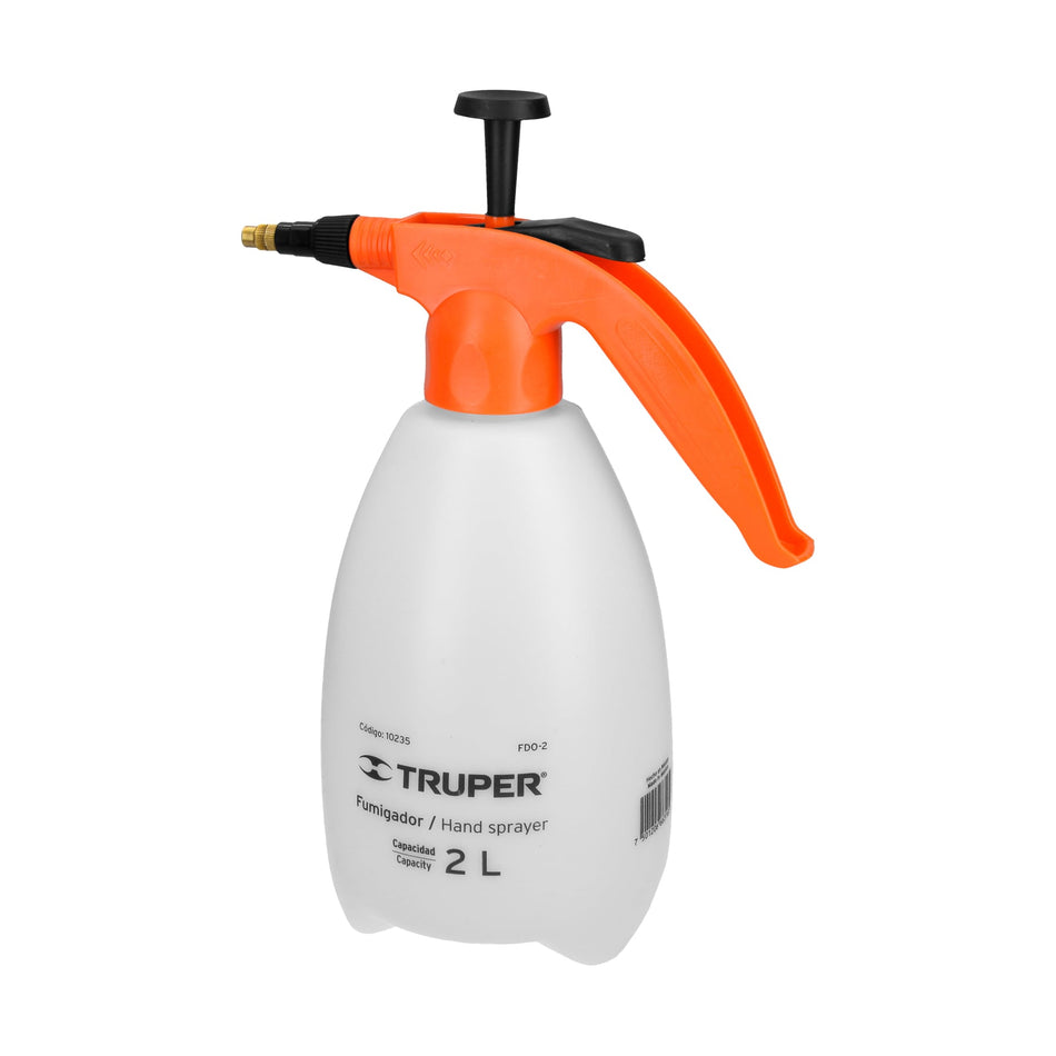 Fumigador de 2 litros doméstico, Truper, Jardineria, Exterminador, Rociador