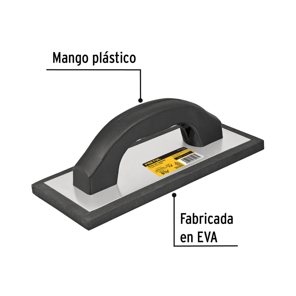 Precio Flota de espuma, 9-1/2", espesor 7/16", acabado liso, Pretul, Construccion, Albañileria, Mantenimiento.