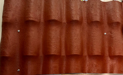 Lámina Plástica Tipo Teja Roja para Techo 6m x 1.08m