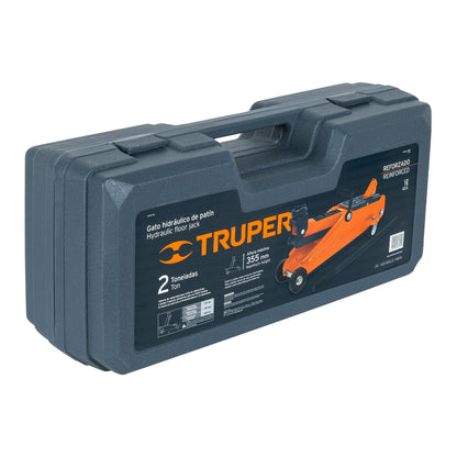 Gato Hidráulico de Patín 2 Toneladas Truper GAPA-2M - Levantamiento Seguro de Vehículos con Ruedas Giratorias y Válvula de Seguridad