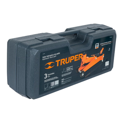 Gato Hidráulico de Patín 3 Toneladas TRUPER GAPA-300 - Levantamiento Seguro de Vehículos con 57 Movimientos y Maletín