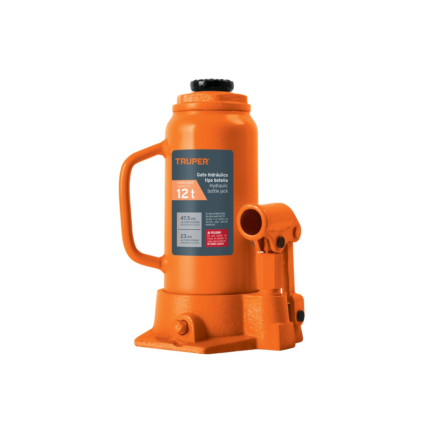 Gato Hidráulico de Botella 12 Ton Truper GAT-12 - Levantamiento Seguro de Vehículos Pesados con Base Estable