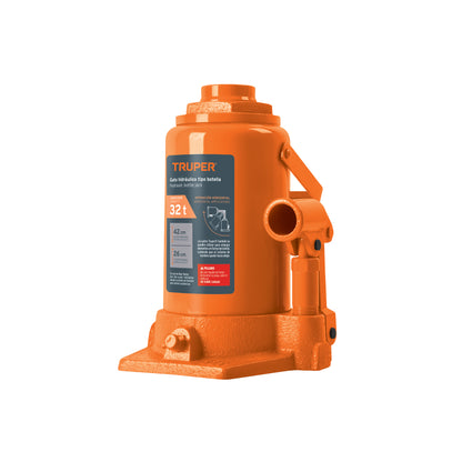 Gato Hidráulico Botella Truper 32 Toneladas GAT-32 - Levanta Cargas Pesadas con Máxima Estabilidad