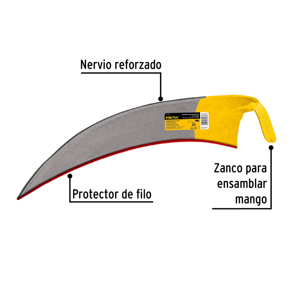 Guadaña tipo austriaca de 26", Pretul