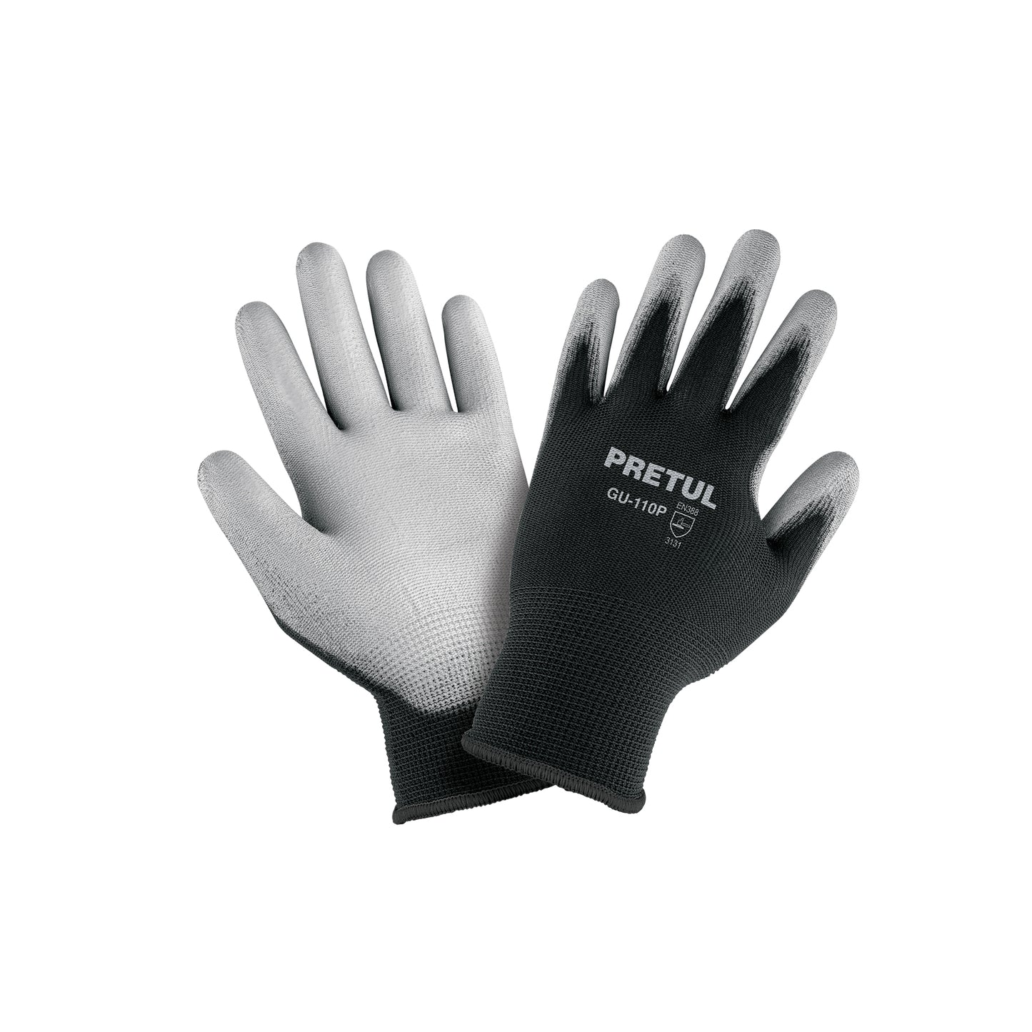 Guantes de Nylon con Recubrimiento Poliuretano GU-110P Pretul - Máxima Destreza y Sensibilidad para Trabajo de Precisión