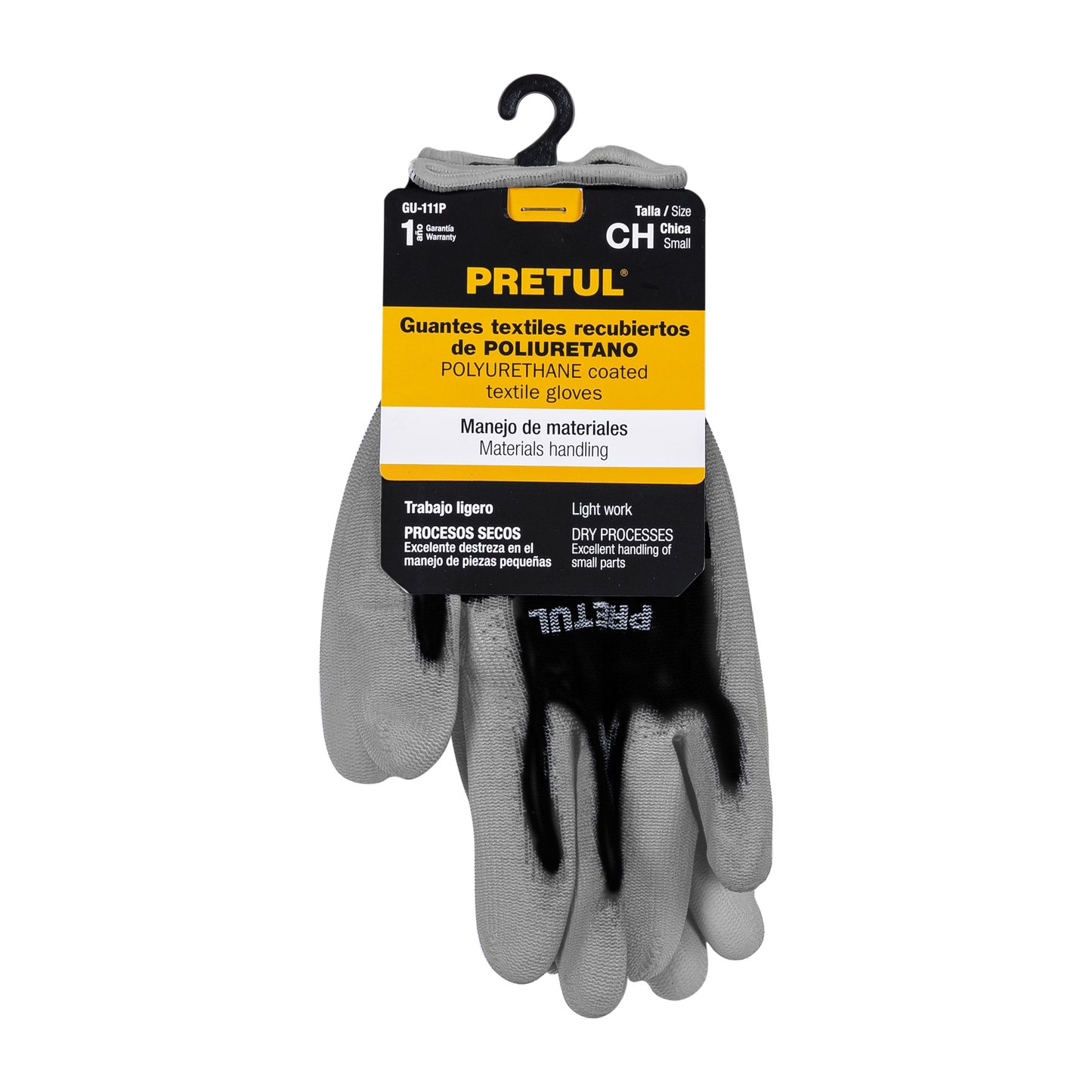 Guantes de Nylon con Recubrimiento Poliuretano PRETUL GU-111P - Protección y Destreza para Trabajo de Precisión
