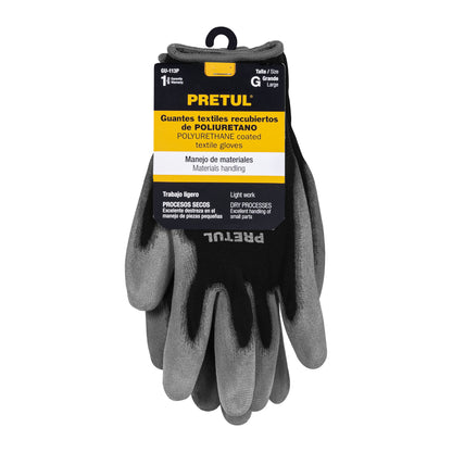 Guantes de Nylon con Recubrimiento Poliuretano PRETUL GU-113P - Protección y Destreza para Trabajo de Precisión