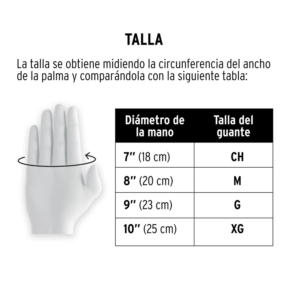 Guantes de Nylon con Poliuretano Truper GU-114 XG - Máxima Destreza y Sensibilidad para Manejo de Piezas Pequeñas