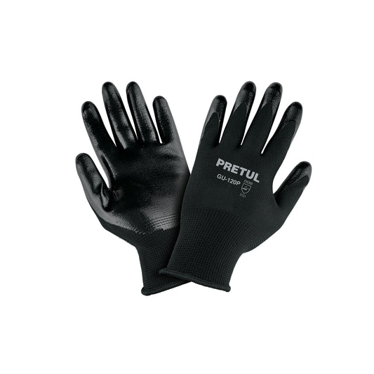 Guantes de Nitrilo GU-120P Pretul - Protección Antideslizante para Trabajo Húmedo y Seco - Resistentes a Abrasión