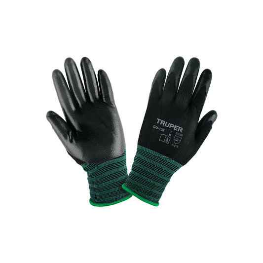 Guantes de Seguridad Industrial Nitrilo TRUPER GU-122 - Protección Antideslizante para Trabajo Húmedo y Seco Talla M