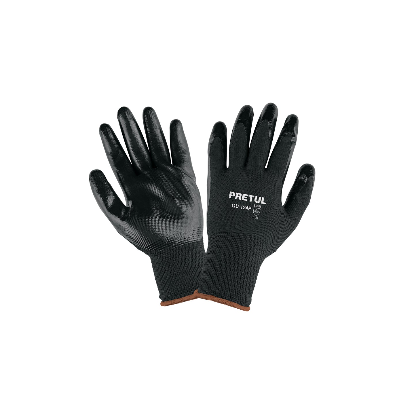 Guantes de Nitrilo Pretul GU-124P - Protección Antideslizante para Trabajo Húmedo y Seco XG
