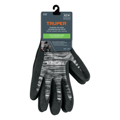 Guantes de Trabajo Nitrilo Arenoso GU-130 Truper - Resistentes Aceites Grasas Solventes - Protección Industrial Antideslizante