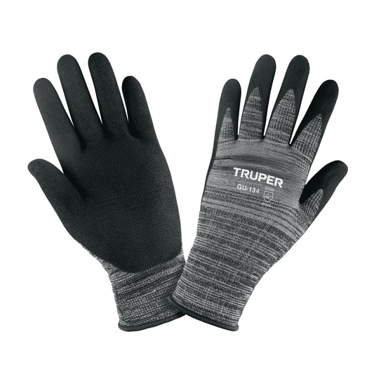 Guantes de Nitrilo TRUPER GU-134 - Protección Profesional Antideslizante para Trabajo con Aceites y Solventes - Talla XG