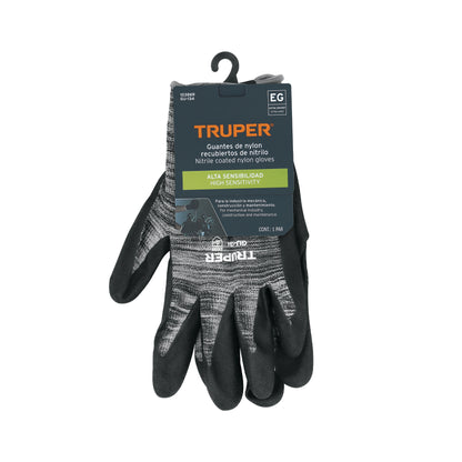 Guantes de Nitrilo TRUPER GU-134 - Protección Profesional Antideslizante para Trabajo con Aceites y Solventes - Talla XG