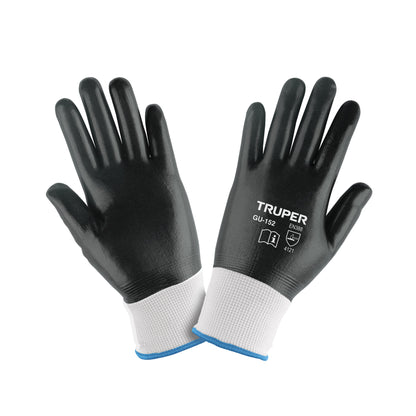 Guantes de Seguridad Industrial TRUPER GU-152 - Nitrilo Resistente a Aceites y Grasas - Talla M - Protección Profesional